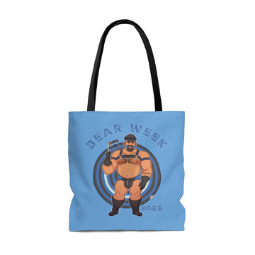 Bawdy Bear Leather / AOP Tote Bag